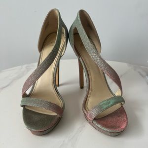 Brian Atwood iridescent Sparkle Glitter Heels Shoes